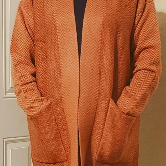 Daily Ritual Women's Coat Robe - Rustic Orange - Picture 1 of 4